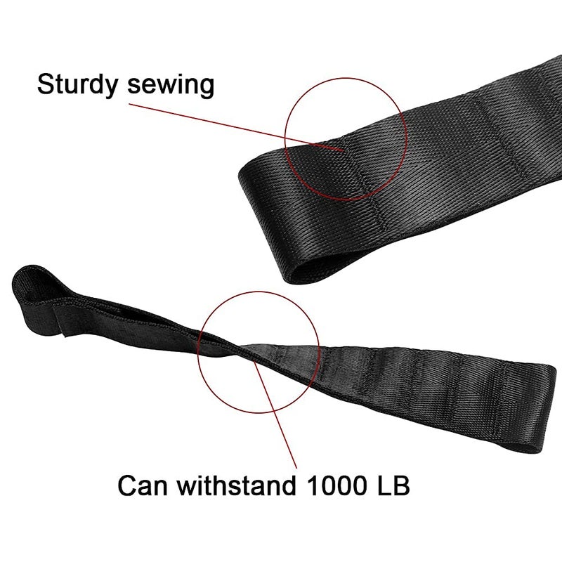 VOFONO 2 PCS Updated Heavy Duty Strong Adjustable Door Limiting Check Strap with Zipper Perfect for Jeep Wrangler Black Pack of 2 - Image 5
